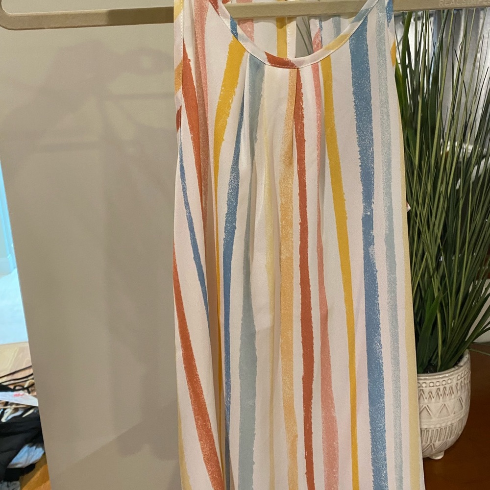 She’ll top multi colored vertical stripe - Picture 2 of 3